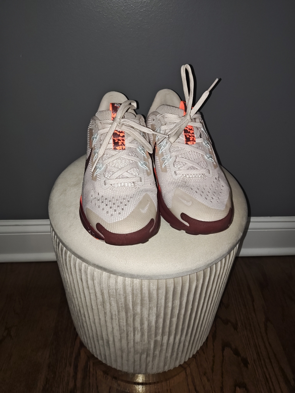 Nike Pegasus Kids Pink and Burgundy Running Shoes 4.5